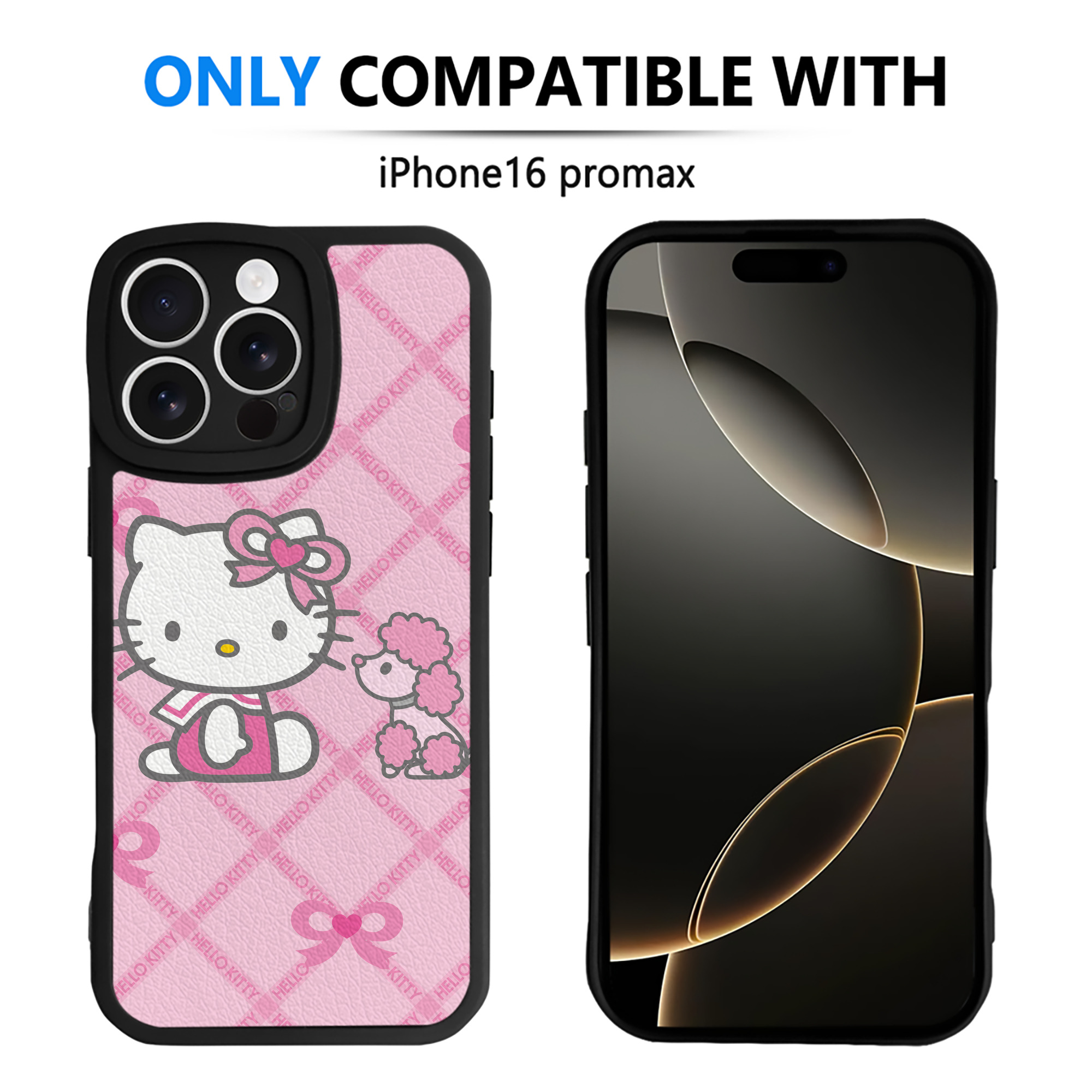（画像用） Hello Kitty ハローキティ 【iPhone 16シリーズ対応】シリコンスマホケース（レザー調） 材質：シリコン